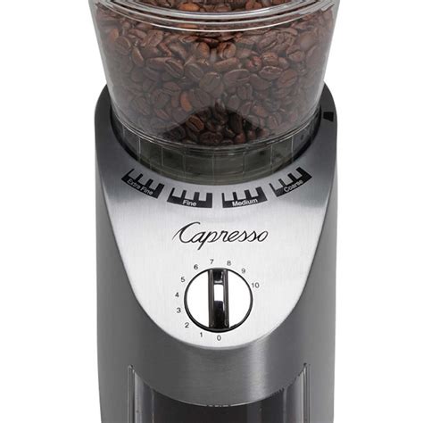 capresso metal die-cast housing conical burr grind|conical burr coffee grinder.